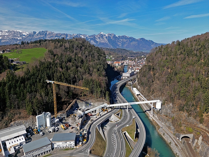Stadttunnel Feldkirch - Portalbereich Felsenau © Land Vorarlberg/medienzoo